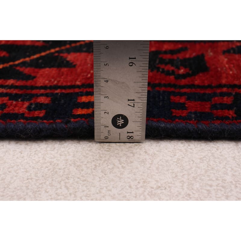 ECARPETGALLERY Hand-knotted Konya Anatolian Navy, Red Wool Rug - 4'3 x 10'8