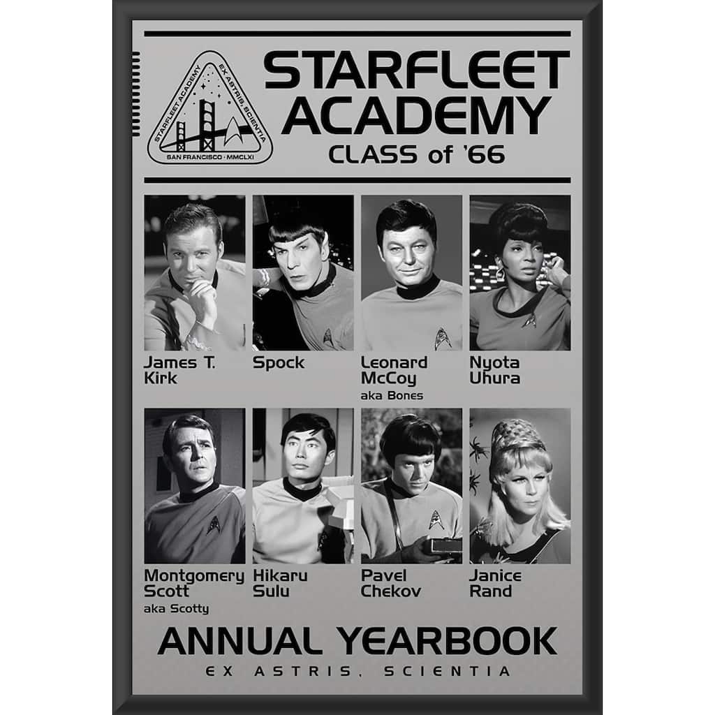 Star Trek- Academy Class of 66 Framed Art Poster - 24 x 36 Inch