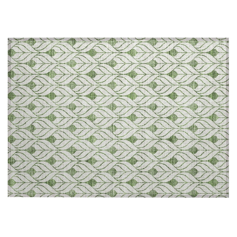 Machine Washable Indoor/ Outdoor Chantille Contempoary Geo Rug