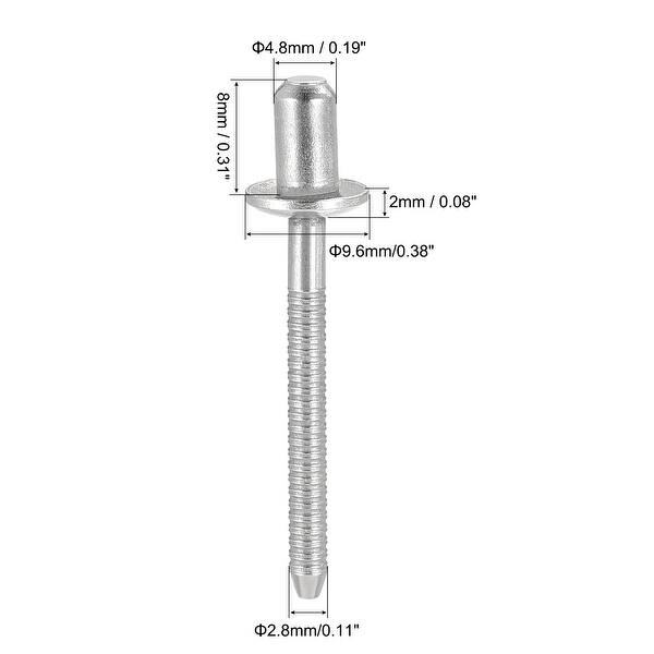 Blind Rivets 304 Stainless Steel 4.8mm Diameter, 25pcs - Bed Bath ...