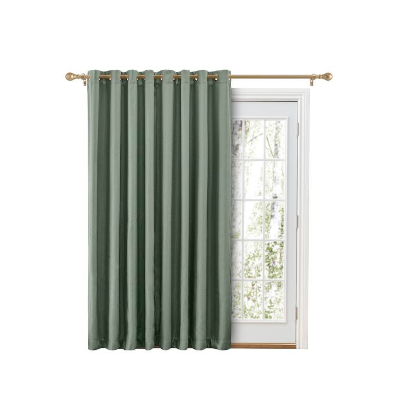 Grand Pointe Grommet Blackout Patio Curtain Panel with Attachable Wand - 110"W x 84"L - Green