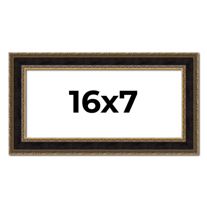 16x7 Frame Gold Antique Vintage Sold Wood Picture Frame | 1.75 Inch