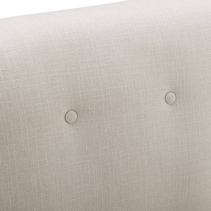 Serta Copenhagen Tufted Armless Accent Chair with Cushioned Seat and Padded Back, Slipper Chair, Compact Profile, Sleek Lines