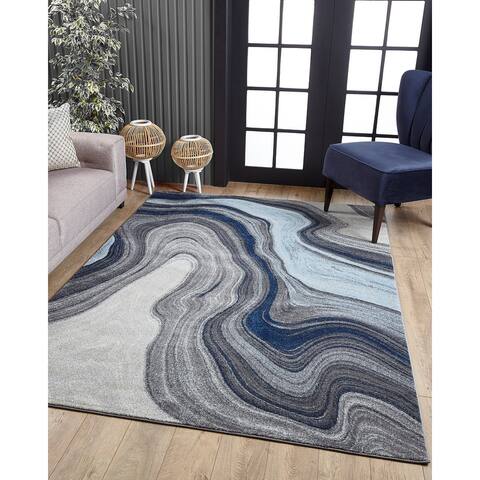 Domani Globe Cool Marble Area Rug