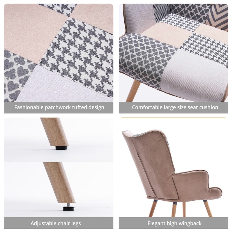 FERPIT Rocking Accent Chair Teddy Upholstered Glider Nursery Accent Chair Padded Seat with High Backrest for Living Room