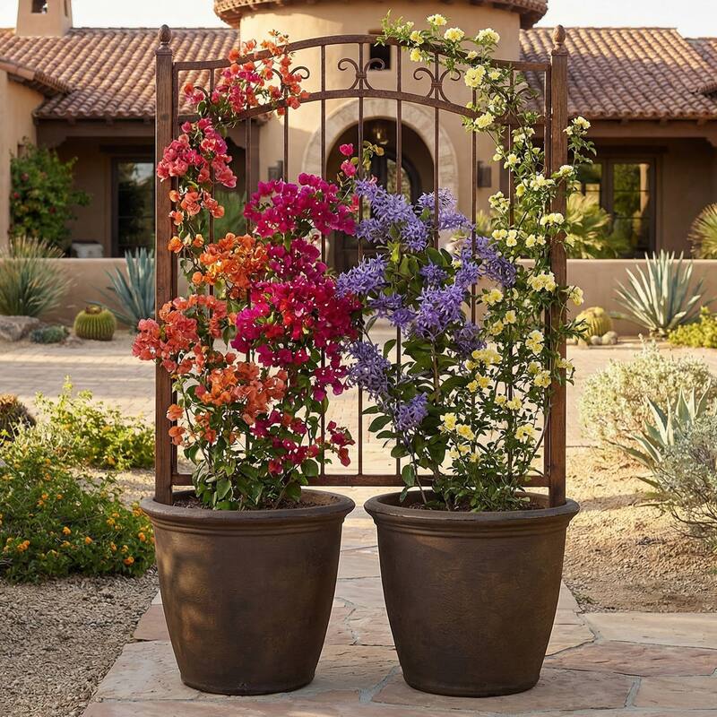 Sunnydaze Anjelica Outdoor Flower Pot Planter - 20-Inch - 4-Pack