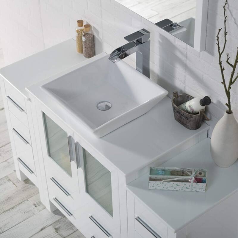 Blossom Sydney 54" Bathroom Vanity with Double Side Cabinets & Mirror