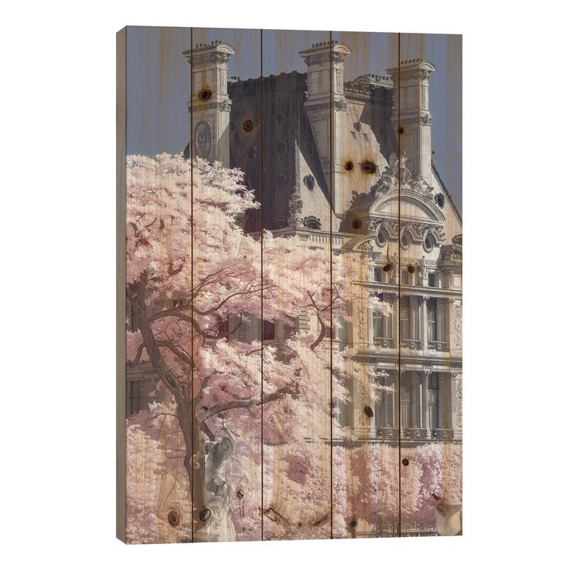 Seine Infrared Print On Wood by David Clapp - Multi-Color - 26x18x1.5