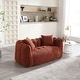 preview thumbnail 5 of 43, Roomfitters Soft Beanbag Chair with High Resilience Foam Core – Comfortable Square Recliner Sofa for Gaming, Watching TV Red+Brown