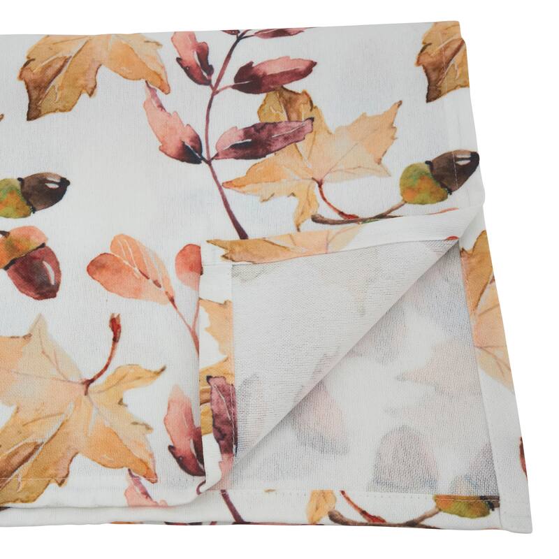 Autumn Leaf Table Runner With Acorn Design
