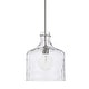 preview thumbnail 23 of 23, 1-Light Clear Water Glass Shade Pendant