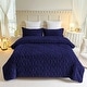 preview thumbnail 7 of 49, 3-Piece Fluffy Sherpa Comforter Set Tufted Bedding Comforter Set Navy - King