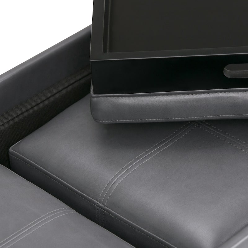 WYNDENHALL Franklin Upholstered 3-piece Ottoman Set