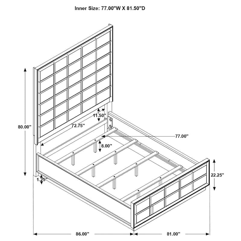 Durango Panel Bedroom Set Grey and Smoked Peppercorn