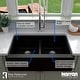 preview thumbnail 14 of 61, Karran Farmhouse Apron Front Quartz Double Bowl Kitchen Sink Kit