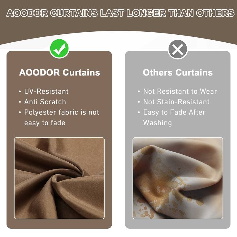 Aoodor 10' x 10' Gazebo Curtain Set，Curtain Only
