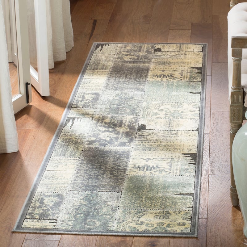SAFAVIEH Paradise Bernardina Modern Viscose Rug - 2'2" x 7'2" Runner - Grey/Anthracite