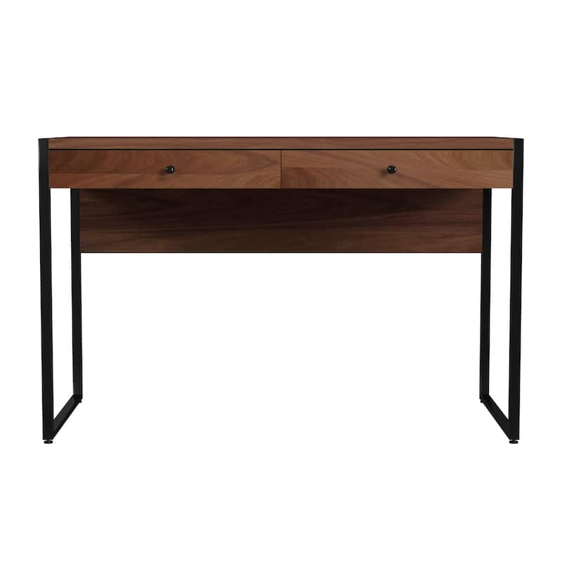 Drake 2-Drawer Walnut Writing Desk