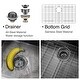 preview thumbnail 4 of 3, 27in Stainless Steel Topmount Black 18 Gauge Single Bowl Kitchen Sink - 27x18x9in