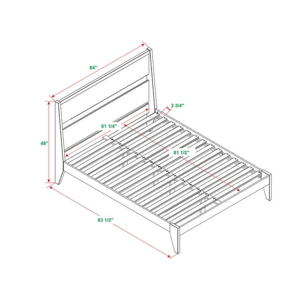 Middlebrook Solid Wood Modern Queen Size Platform Bed - On Sale - Bed ...