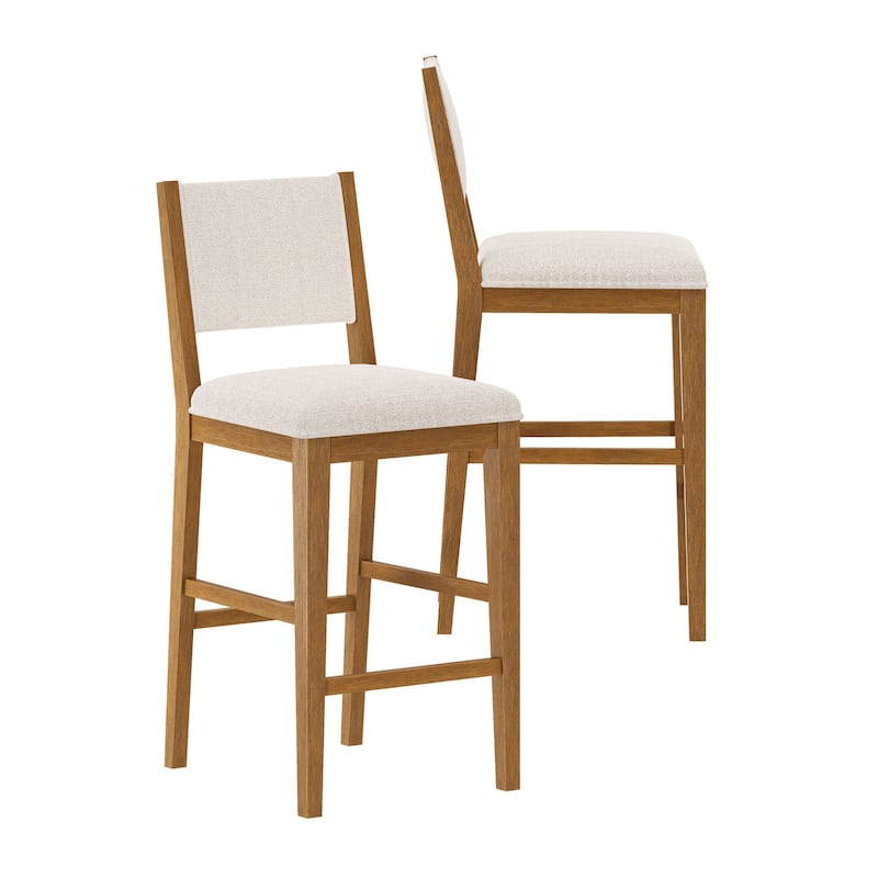 Plank and Beam Sereno Upholstered Bar Height Stool - Set of 2
