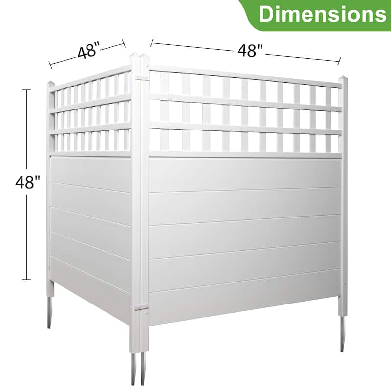 Garden Outdoor Fence Panel Decorative Vinyl Picket Fence No Dig Fencing for Yard Patio