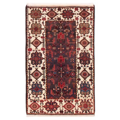 ECARPETGALLERY Hand-knotted Andelz Navy Wool Rug - 3'7 x 5'8