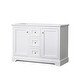 preview thumbnail 17 of 17, Wyndham Collection Avery 48" Double Free Standing Vanity Cabinet Only White / Brushed Gold Hardware