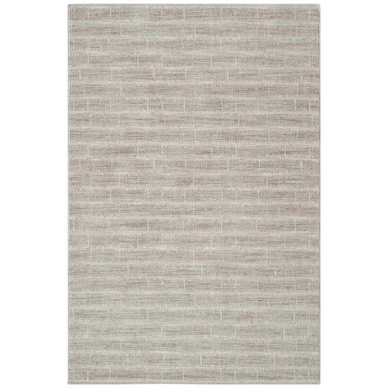 Calvin Klein CK079 Notes Indoor only Grey Geometric Area Rug - Ivory/Grey - 3' 11" x 5' 11" - Rectangle
