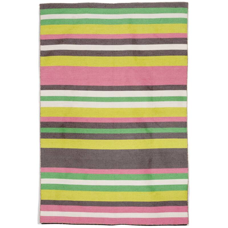 Liora Manne Sorrento Tribeca Indoor/Outdoor Rug - 5' x 7'6" - Navy/Multi/Pink