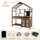 preview thumbnail 4 of 8, Natural Outdoor Solid Wood Mud Kitchen with Fabric Canopy Ideal Gift for Gifts - 39.5" x 16.5" x 49.5"(L x W x H)