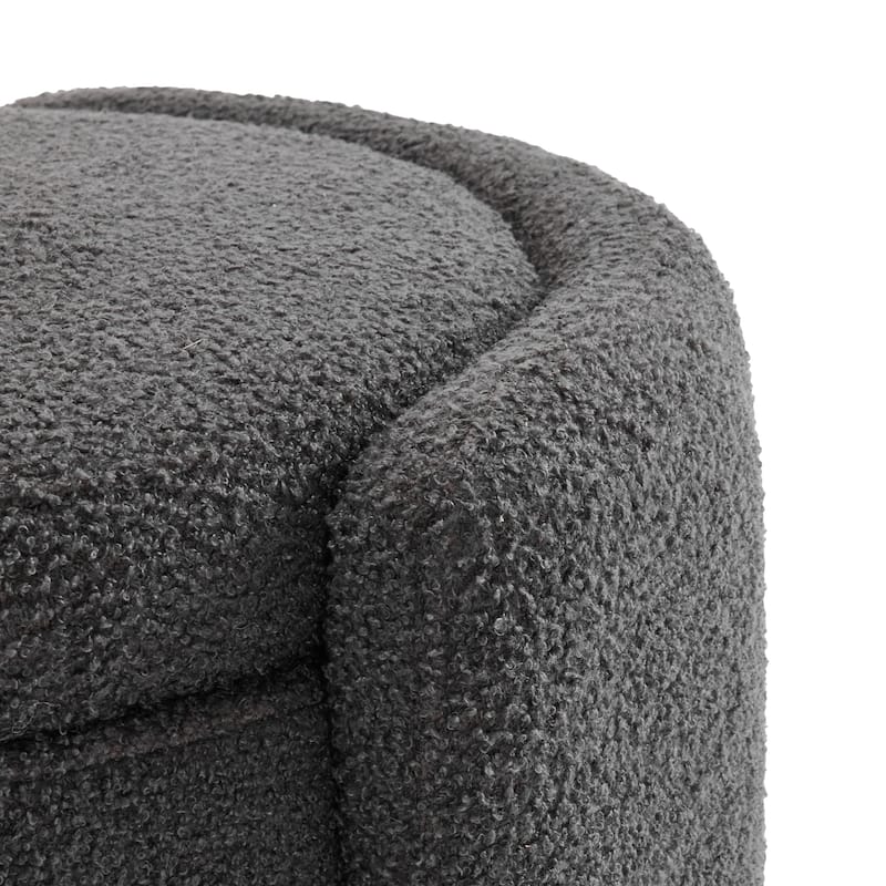 Christopher Knight Home - Sophia Cozy Lamb Fleece Round Storage Ottoman: Comfort Meets Practicality