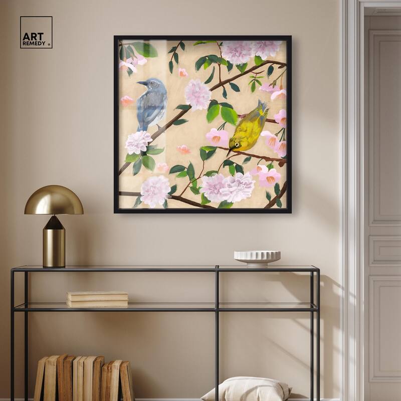 Birds Cuddle Shadowbox by Art Remedy