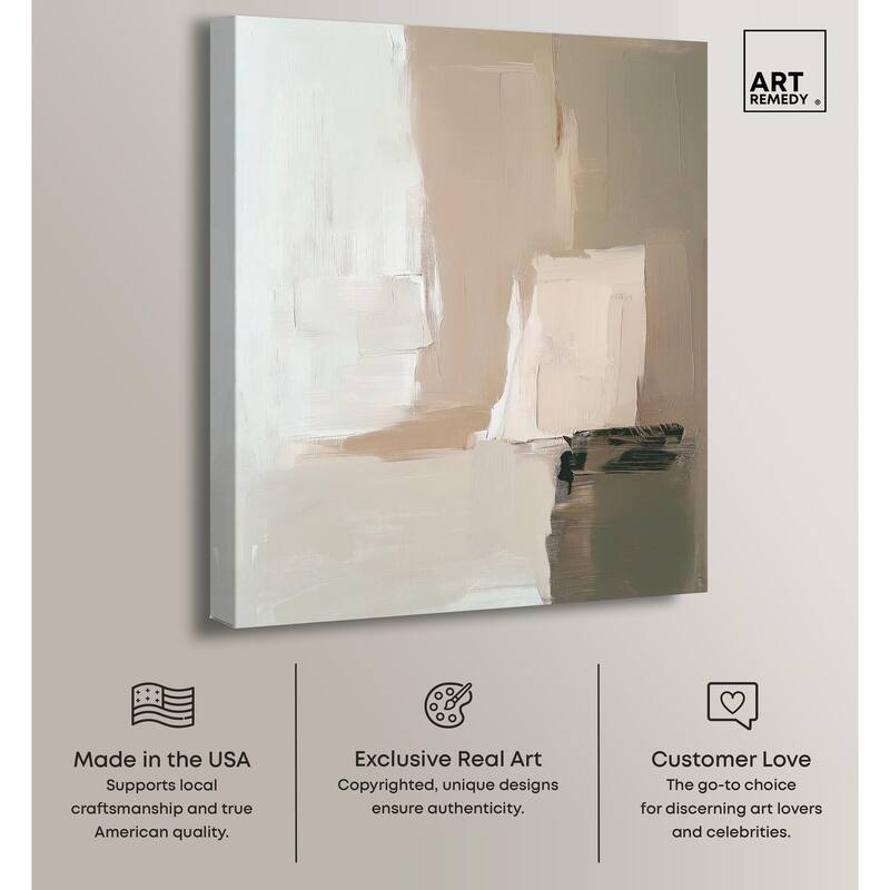 Pale Textured Silence II Canvas by Art Remedy, Gallery Wrapped