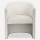 preview thumbnail 4 of 5, Uttermost Encompass White Fabric Dining Chair - 28'' H X 26.25'' W X 30.75'' D