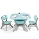 preview thumbnail 6 of 6, Kids Table and 2 Chair Set Children Activity Art Table Set Blue