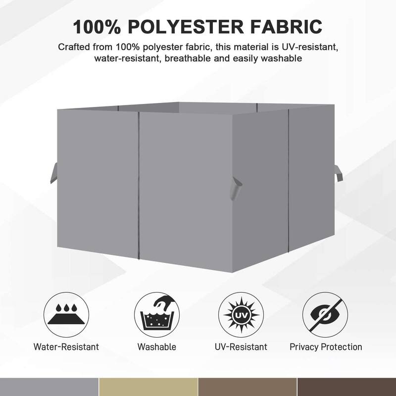 Aoodor Gazebo Curtain Replacement-Universal 4-Panel Sidewalls 10'x12', Curtain Only