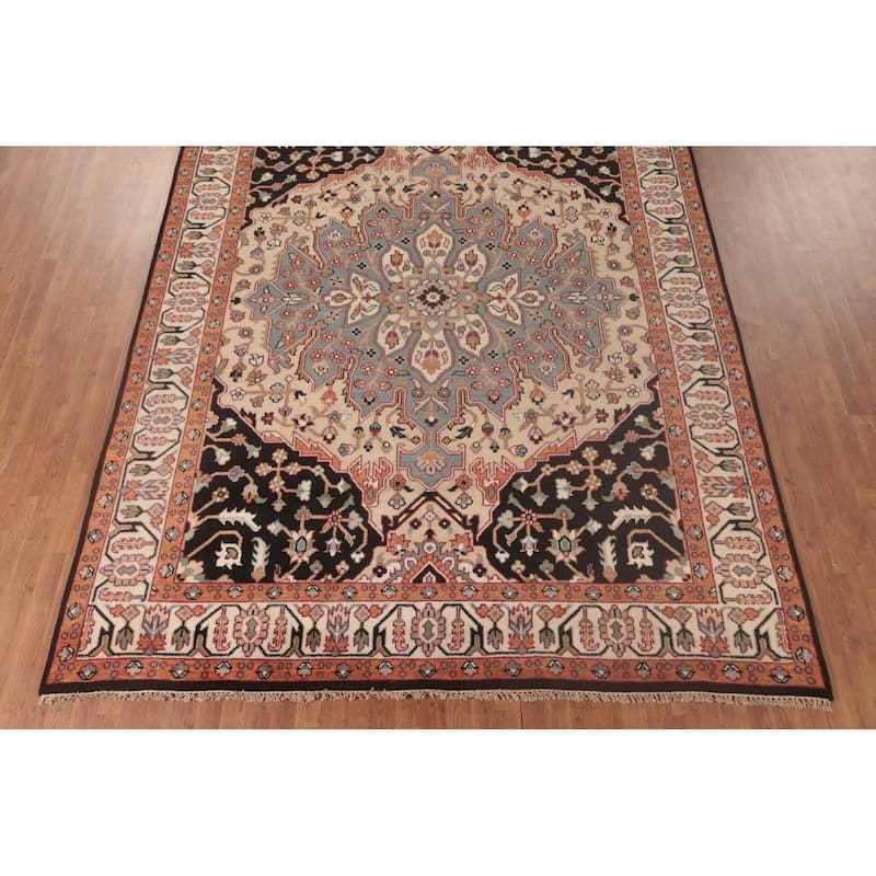 Heriz-Serapi Area Rug Hand-Knotted Bedroom Wool Carpet - 8'10"x 11'9"