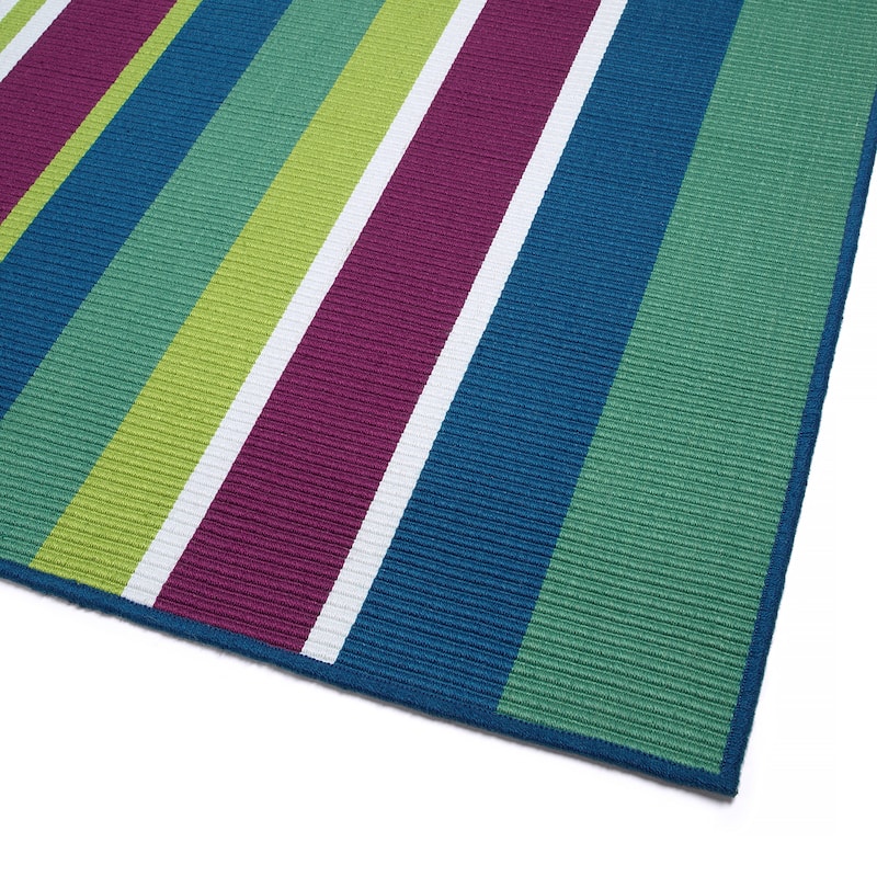Voavah Plum Hand-Made Flatweave Indoor/Outdoor Area Rug