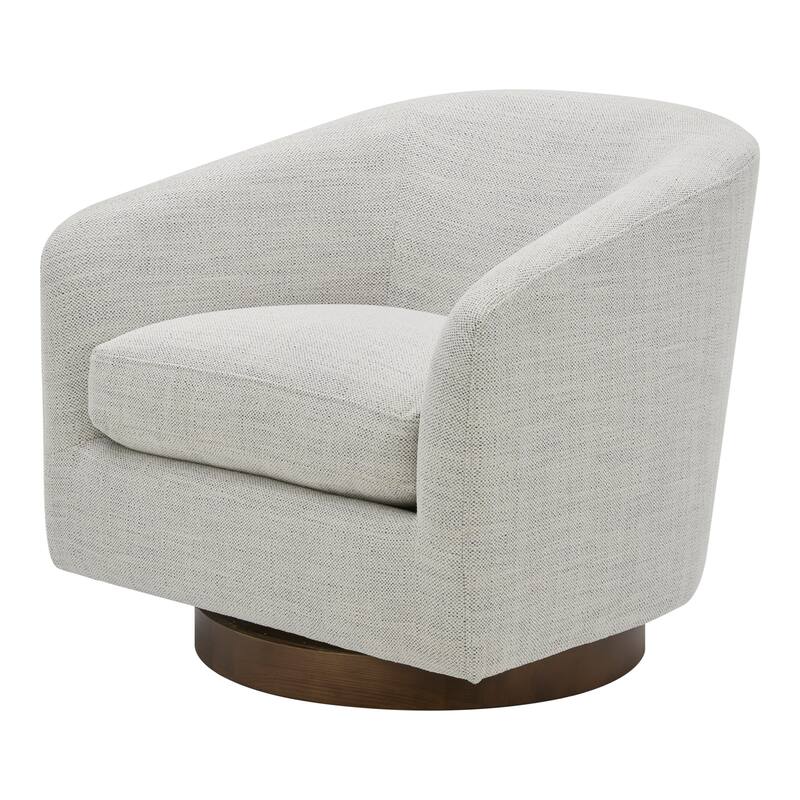 NADAAL STUDIOS Grayson, Accent Chair Polyester and Acrylic Upholstery Solid Wood and Plywood Construction, Splashed White