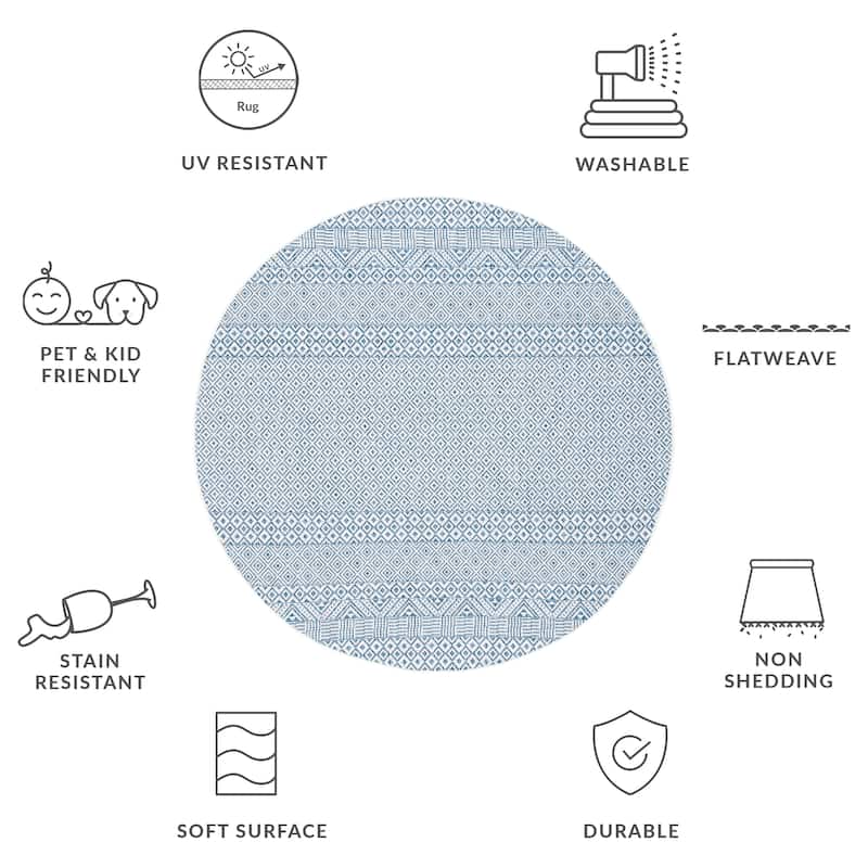 SAFAVIEH Courtyard Leonara Indoor/Outdoor Waterproof Patio Backyard Rug
