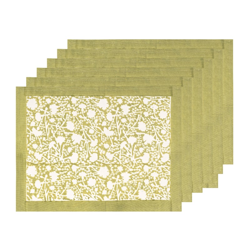Couleur Nature Meadows Mats - Set of 6 - Vert