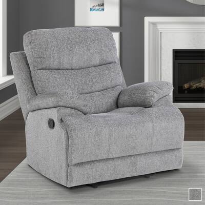 Dixon Chenille Fabric Glider Manual Reclining Chair