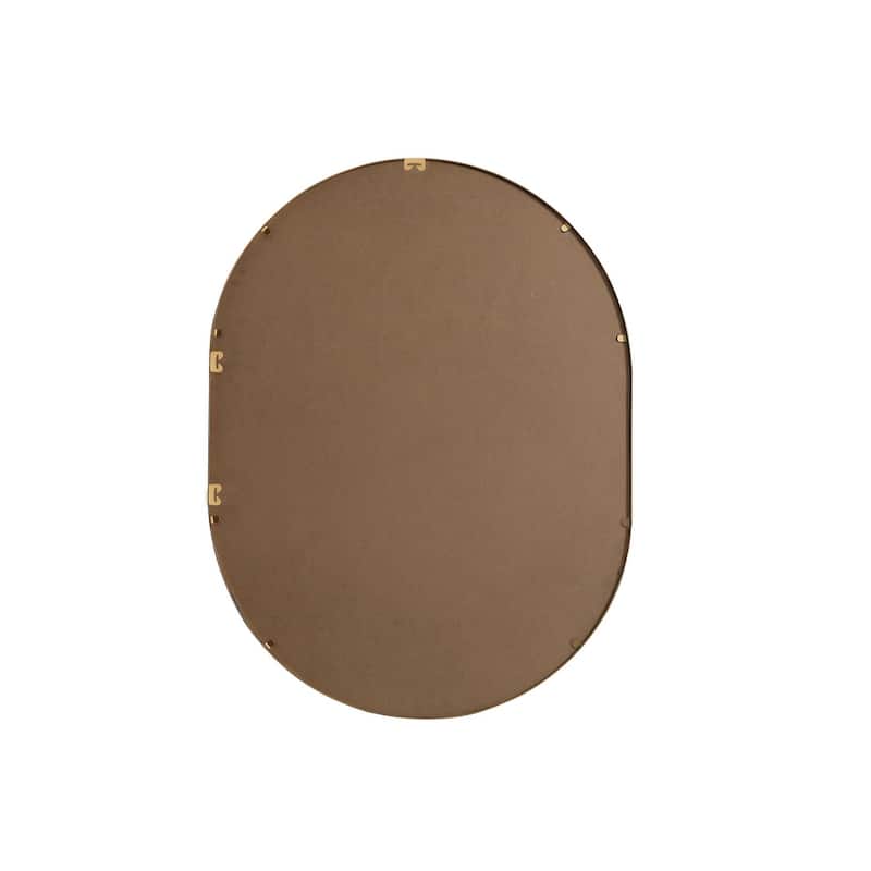 Indigo Home Metal Frame Oval Mirror 30x40 Inch