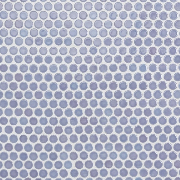 SomerTile 12x12.625-inch Penny Lavender Porcelain Mosaic Floor and Wall Tile (10 tiles/10.74 sqft.). Opens flyout.