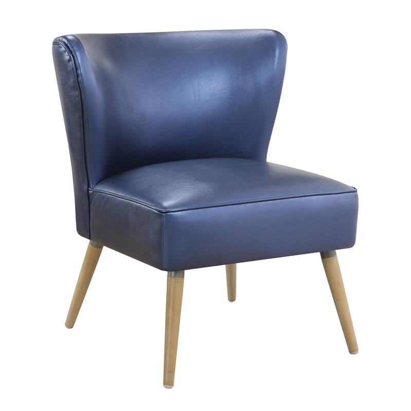 Amity Side Chair in Sizzle Pewter Fabric with Solid Wood Legs