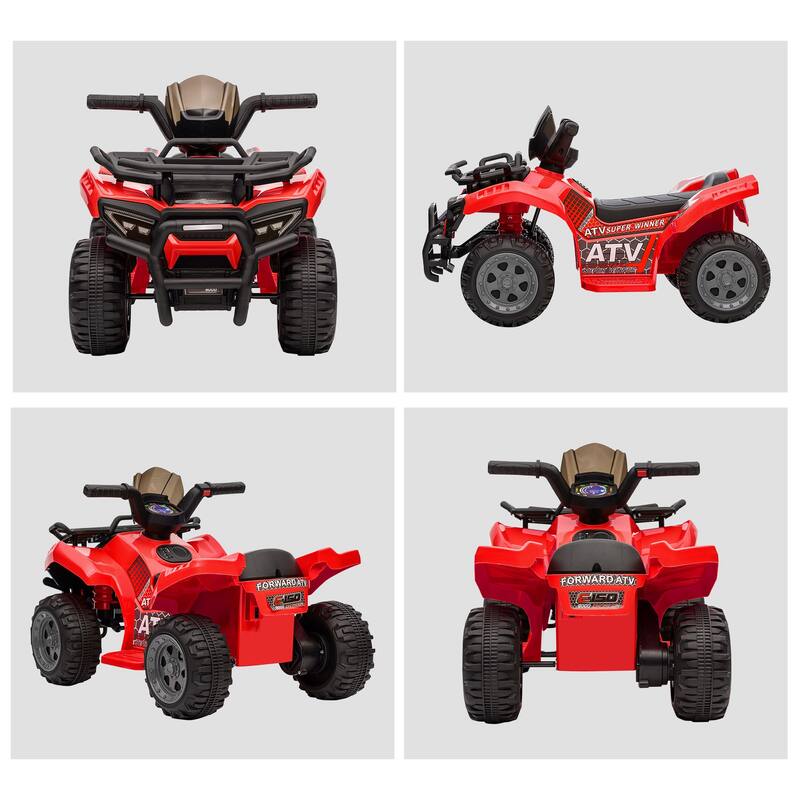 Electric Kids 4-Wheeler Ride On ATV with Music, Easy-to-Use Handlebar Controls and 45 Minutes of Playtime for 18-36 Months