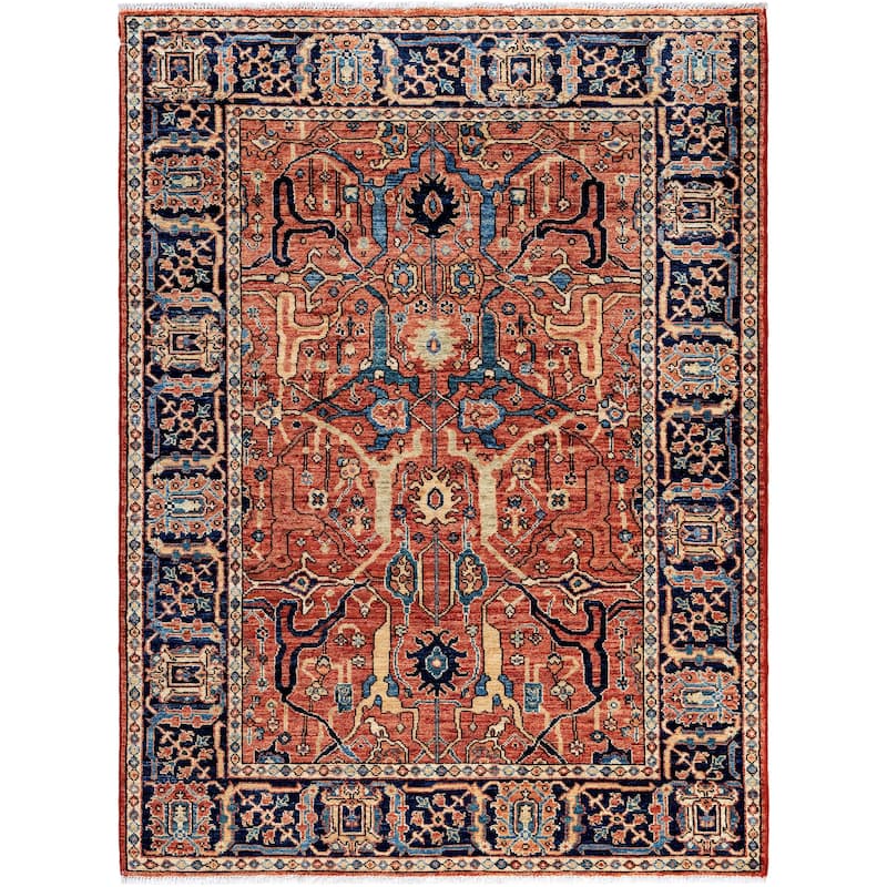 Serapi One-of-a-Kind Hand-Knotted Area Rug - Red - 4' 2" x 5' 8"