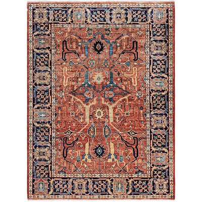 Serapi One-of-a-Kind Hand-Knotted Area Rug - Red - 4' 2" x 5' 8"