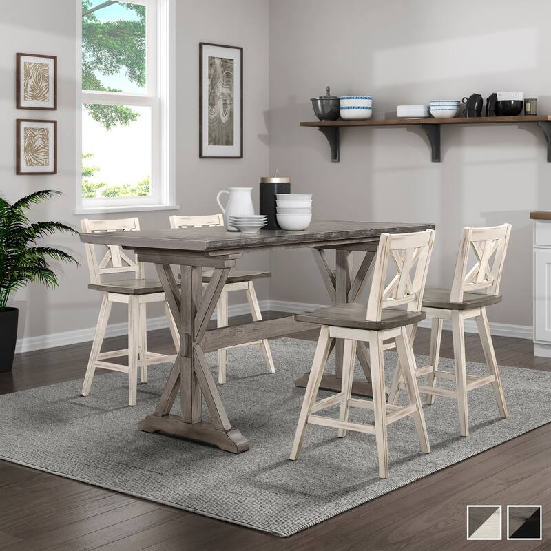 Roux Wood 5-Piece Counter Height Dining Set